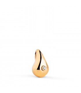 Tropfenförmiger Anhänger mit Zirkonia in 18 Karat Gold. Schmuck und Halsketten für Damen - Online kaufen Alda Schmuck.