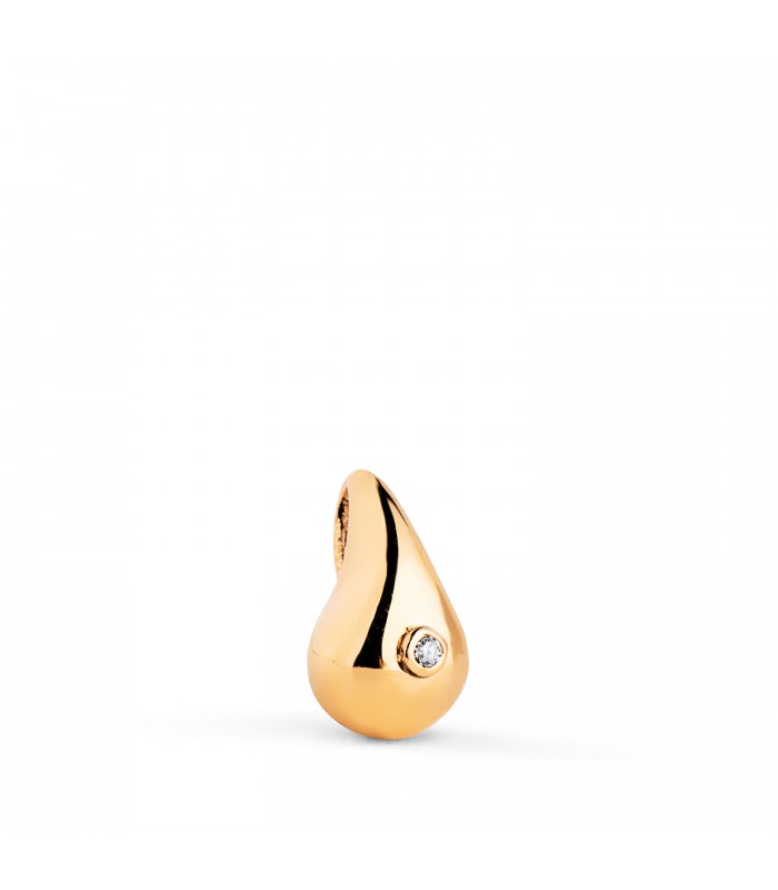 Tropfenförmiger Anhänger mit Zirkonia in 18 Karat Gold. Schmuck und Halsketten für Damen - Online kaufen Alda Schmuck.