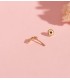 Piercing per orecchie donna Strass, ossidi di zirconio e oro 9 carati - Orecchino ricurvo con piccole pietre