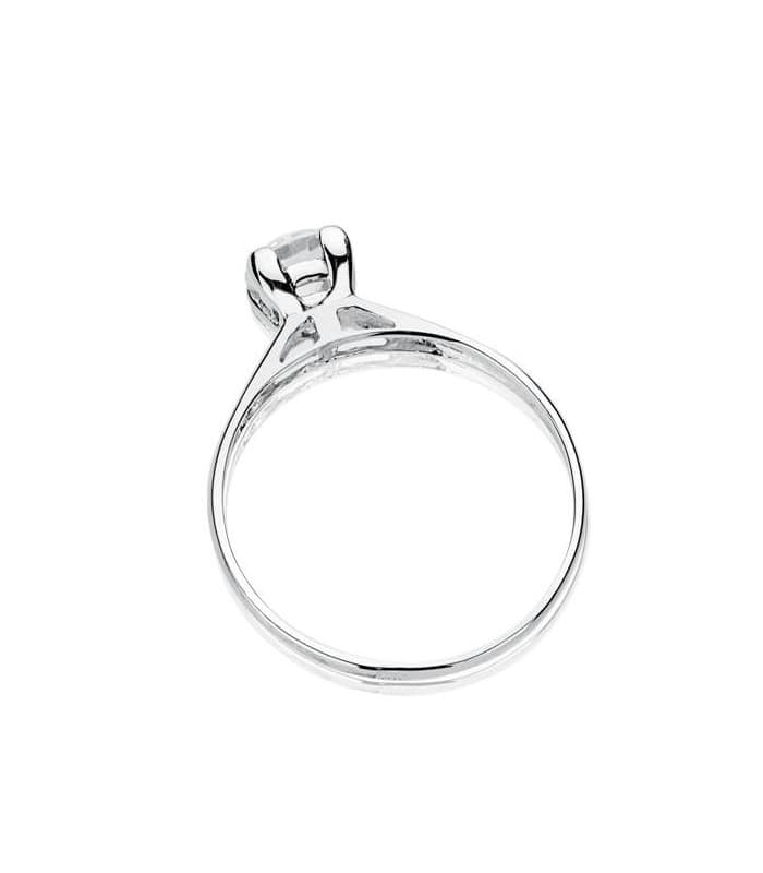 Anillo de pedida modelo Solitario blanco Adaggio 18 Ktes