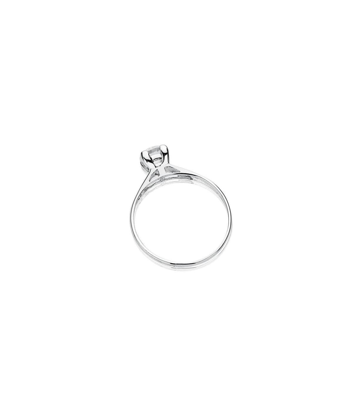 Anillo de pedida modelo Solitario blanco Adaggio 18 Ktes