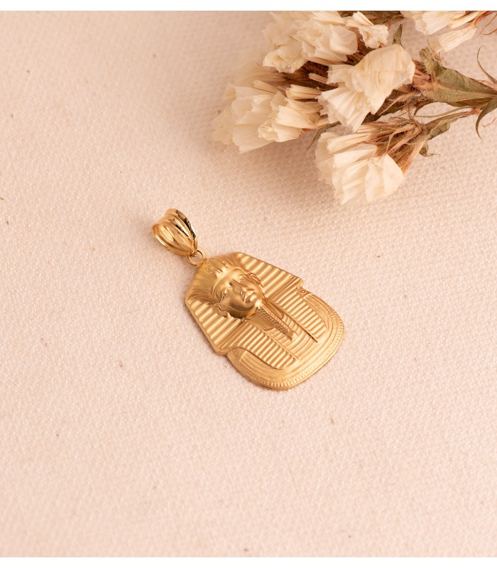 Colgante Tutankamón Oro Amarillo 18K 24mm| colgantes de hombre | colgante macizo oro 750