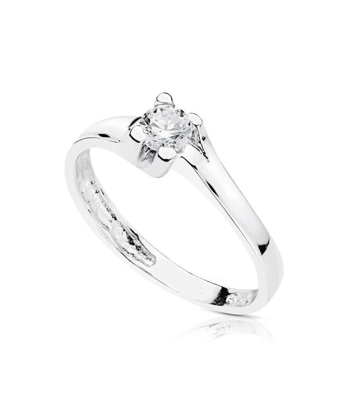 anillo de compromiso salonia en oro blanco barato para mujer
