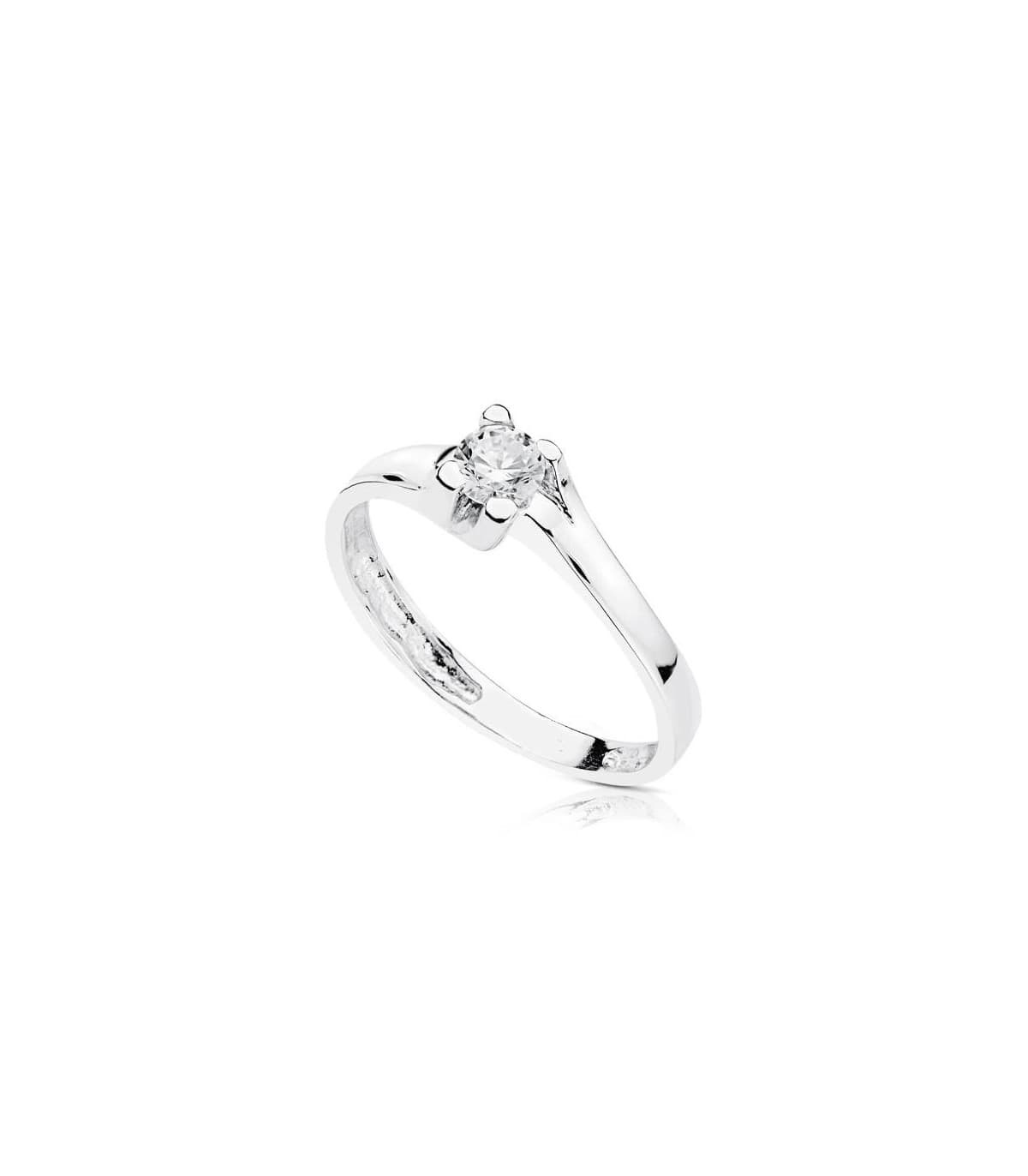 Anello Solitario Salonia Oro bianco 18 Kt, ideale da donna