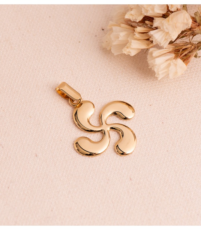 Ciondolo Lauburu oro giallo 18kt 20 mm