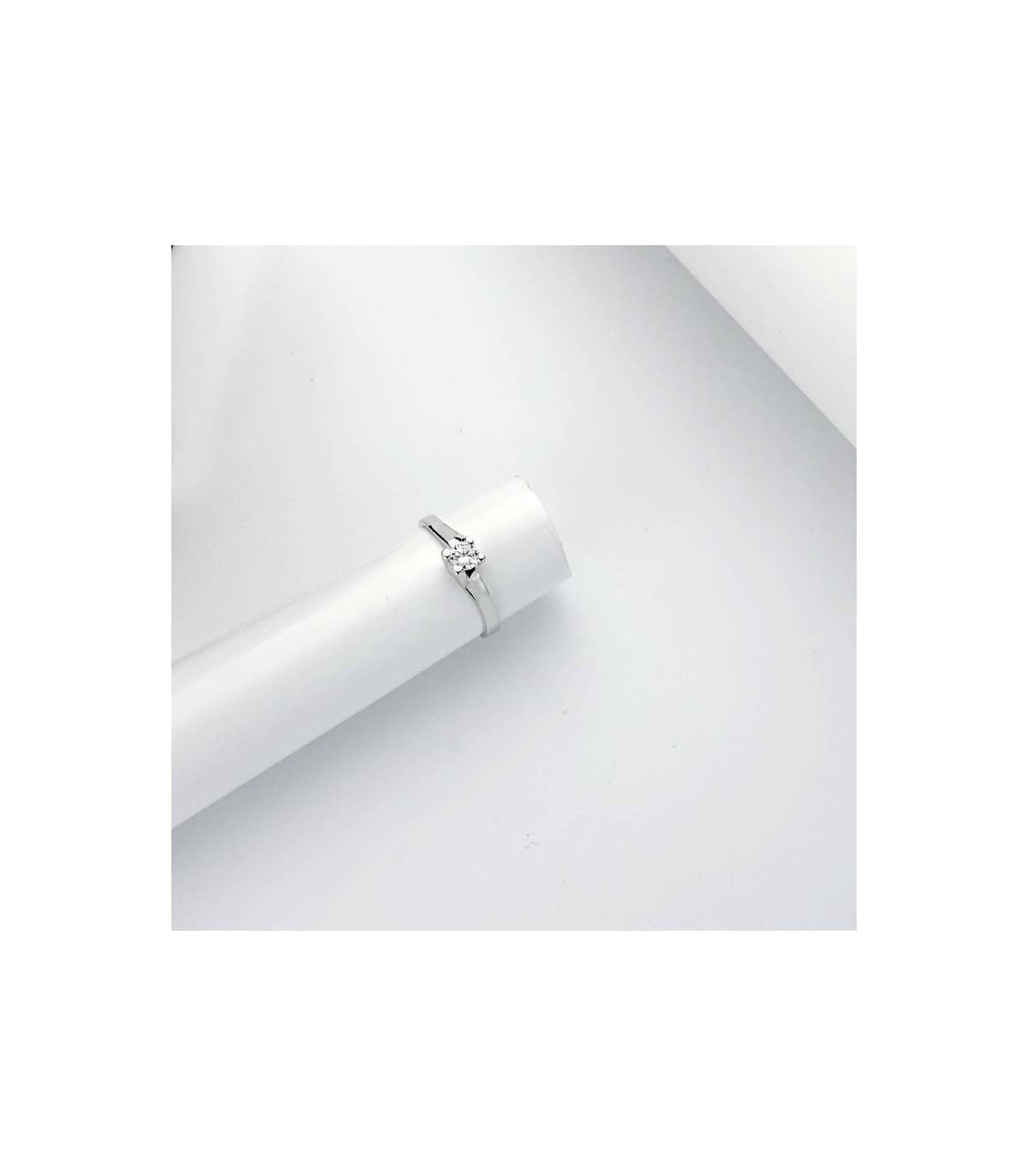 Anello Solitario Salonia Oro bianco 18 Kt, anelli proposta di matrimonio