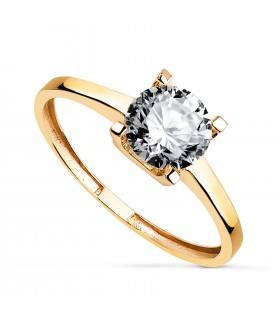 Bague Diamant 1 carat, Solitaire en or jaune 18K New York | Bagues de fiançailles