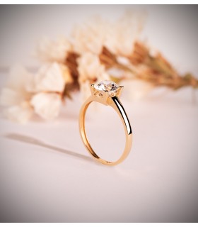 Anillo Solitario con diamante de 1 kilate - Certificado por GIA diamante de laboratorio