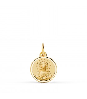 Médaille de l'Immaculée Conception 12mm Or 750, bord poli | Médaille catholique