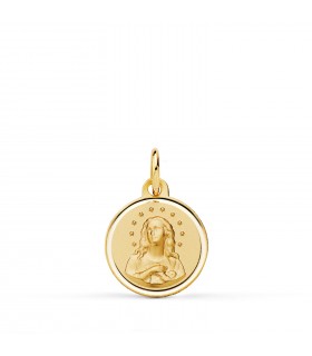Medalla de Nuestra Señora Inmaculada Concepción - Medallas de vírgenes 18k 14 mm Bisel