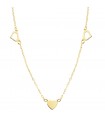 Collana cuori True Love oro 750 40cm