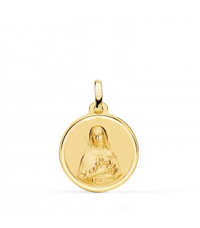 Medaille hl. Therese von Lisieux 750 Gold | Religiöse Anhänger online kaufen