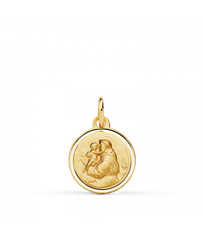 Medaglia Sant'Antonio da Padova oro 18kt 14mm, gioielli e medaglie religiose