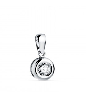 Ciondolo punto luce diamante di 0.325 ct in Oro Bianco 750‰ - Collane con diamanti per donna.