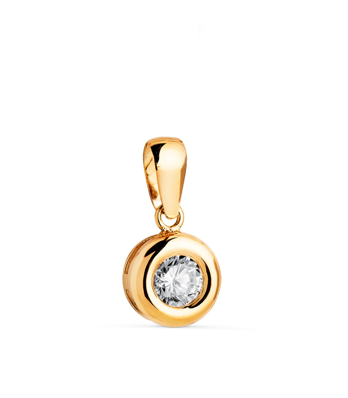 Pendentif solitaire diamant pour femme, modèle Délice 0.325ct Or jaune 750