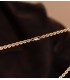Collana catena da uomo a maglia corda leggera oro giallo 750 60cm 4,3mm, effetto attorcigliato.