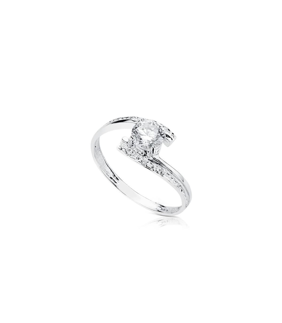 Solitario Dygarda Oro bianco 18 Kt | Anelli di fidanzamento e da promessa