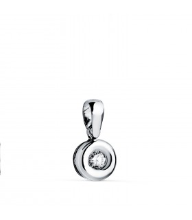 Colgante con diamante 0.100 ct Oro Blanco 18K Delicia - collares con diamantes para mujer