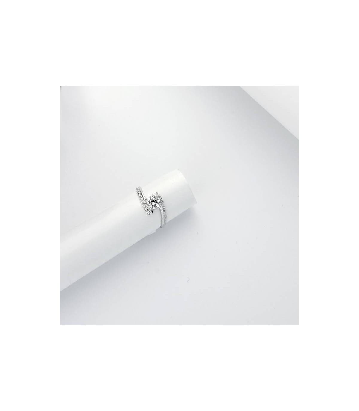 Solitario Dygarda Oro bianco 18 Kt