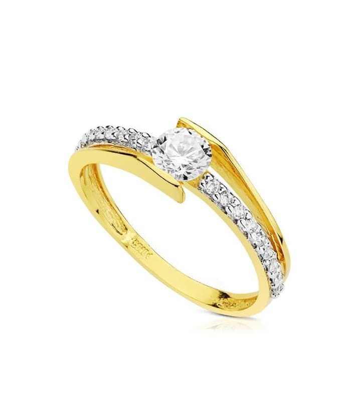 Solitaire bicolore Reminni 18 Carats