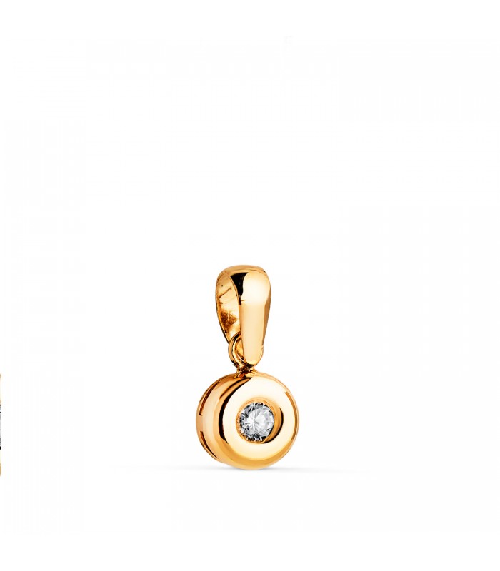 Colgante con diamante 0.070 ct Oro amarillo 18K Delicia - collares con diamantes para mujer