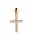 Pendentif Croix avec diamants Hilde 0.230ct Or jaune 750/1000 | Bijoux femme diamants