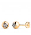 Pendientes bola Flavia 6 mm 18K Circonitas