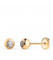 Pendientes bola Flavia 5 mm 18K Circonitas