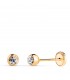 Kugelohrringe Gold, Ø 4 mm | Ohrstecker Damen 750 Gelbgold Flavia Zirkonia