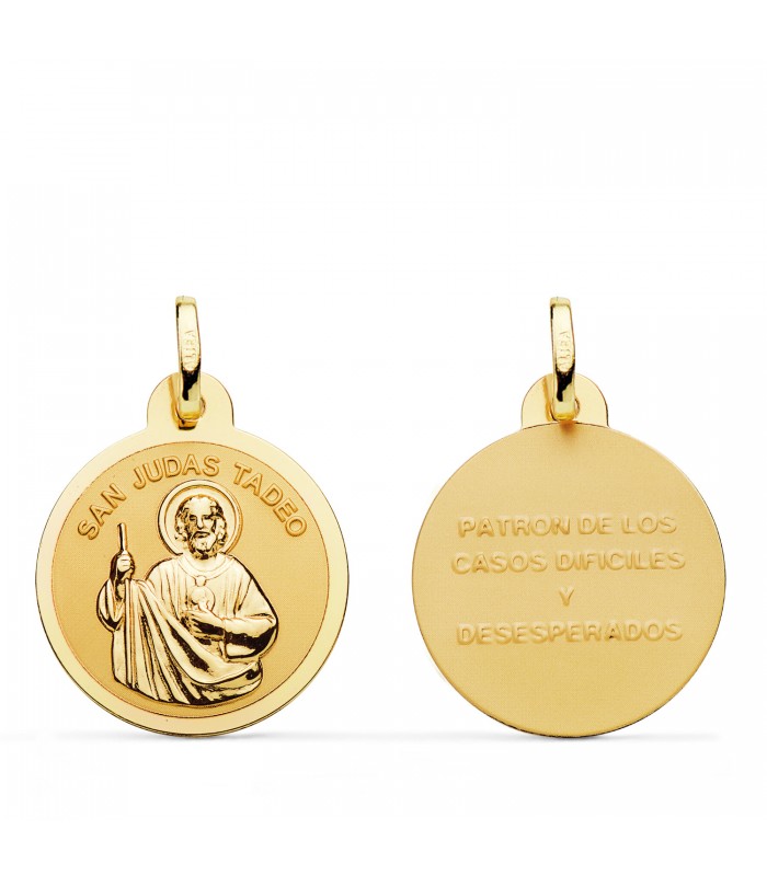 St Judas-Thaddäus Medaille 750 Gold Anhänger P8080-820