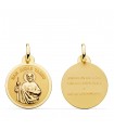 Medalla San Judas Tadeo Oro 18K 20mm Brillo