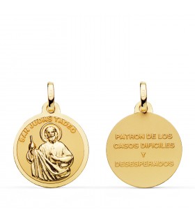 Médaille Saint Jude Thaddeus 18K 18mm Brillante