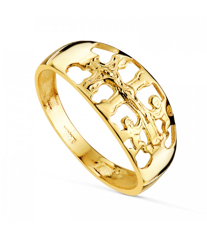 Anello Croce di Caravaca Oro giallo 18 kt | Gioielleria Alda, regali donna