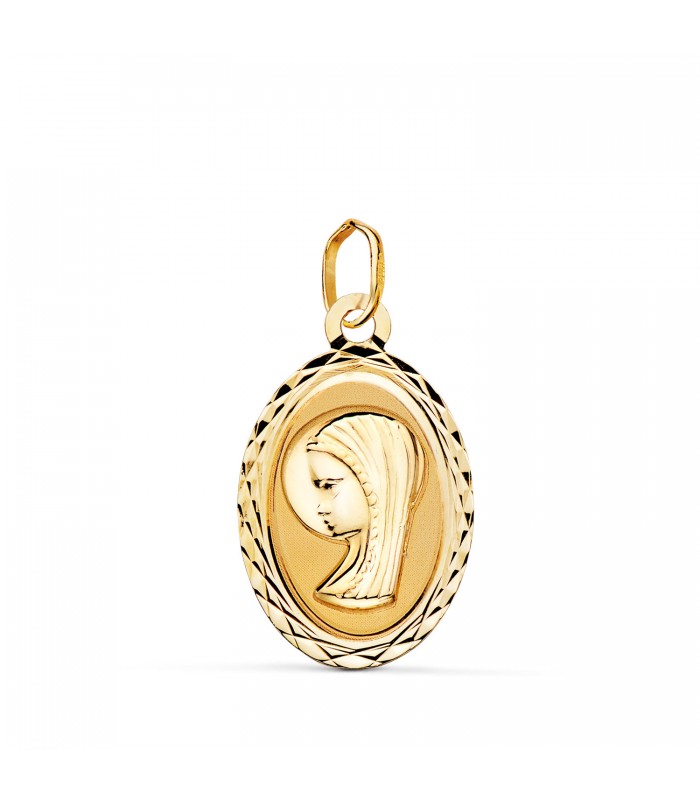 Anhänger oval 750er Gelbgold Jungfrau Maria 16500