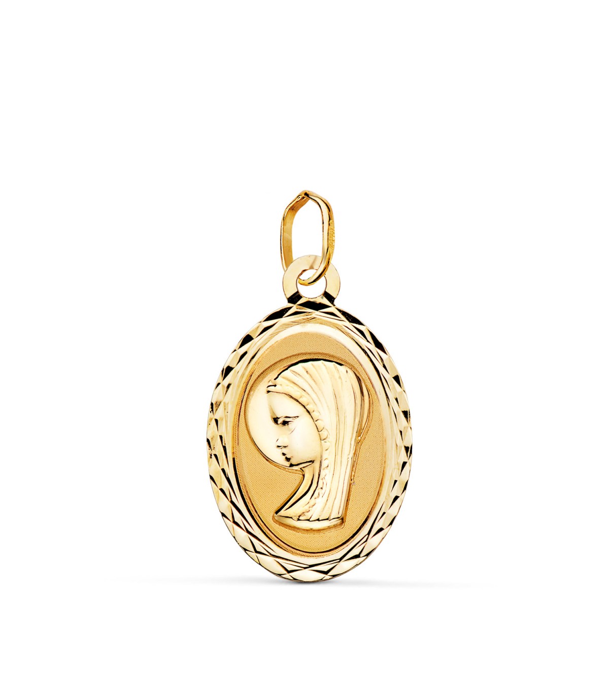 Anhänger oval 750er Gelbgold Jungfrau Maria 16500