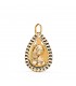 Medaglia Goccia Vergine Maria Oro 9Kt 20mm