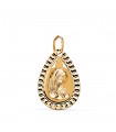 Medaglia Goccia Vergine Maria Oro 9Kt 20mm