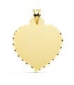 Pendentif Coeur facetté Or 9K 28 mm
