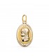 Medaglia ovale Madonnina Maria 18 Kt