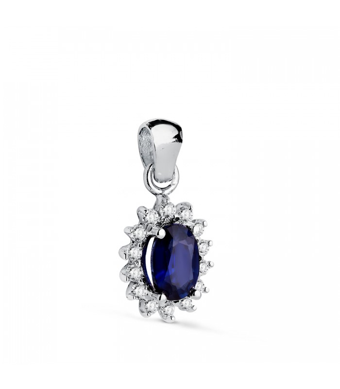 Colgante Jasmin 0.14 Qtes.18 Ktes Zafiro 0.62 Q. Colgante oro 18 K mujer.