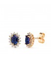 Orecchini Jasmin Zaffiro e diamanti oro giallo 18kt