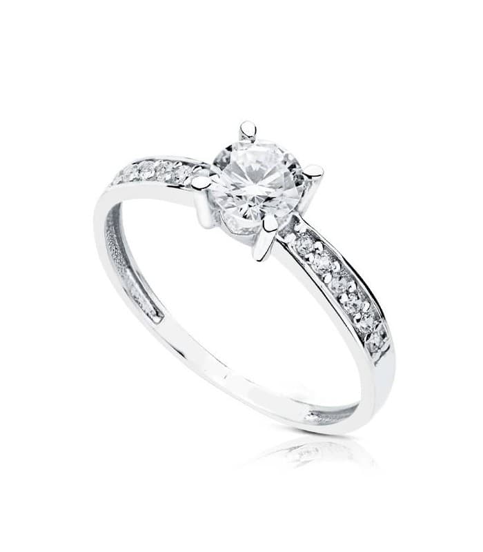 Solitaire blanc Aldanzio 18 Carats