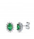 Boucles d'oreilles Jasmin 0.28 Ct. Or 18 K Émeraude 0.39 Ct.