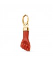 Colgante main rouge or 18K 17mm