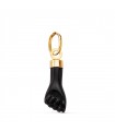 Charm Mano nera oro 18kt 17mm