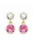 Orecchini pendenti da donna Ibiza oro 18kt con zirconi rosa