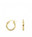 Orecchini a cerchio vuoto oro giallo 9K 14mm