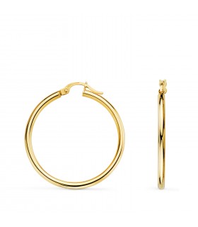 Creolen Ø 29 mm Gelbgold 375 glanz  - Ohrringe Gold Damen 9K