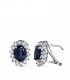 Ohrringe Sybil Saphir  und Diamant 750 Weißgold