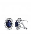 Orecchini Sybil oro bianco 18kt diamanti e zaffiro